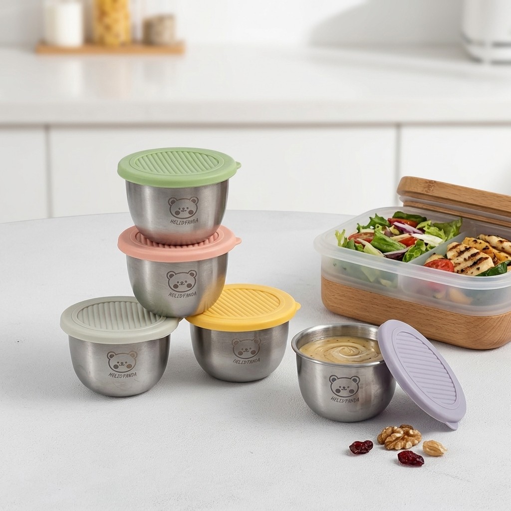 Sauce Dipping Cup - 1/6Pcs 304 스테인레스 스틸 드레싱 소스