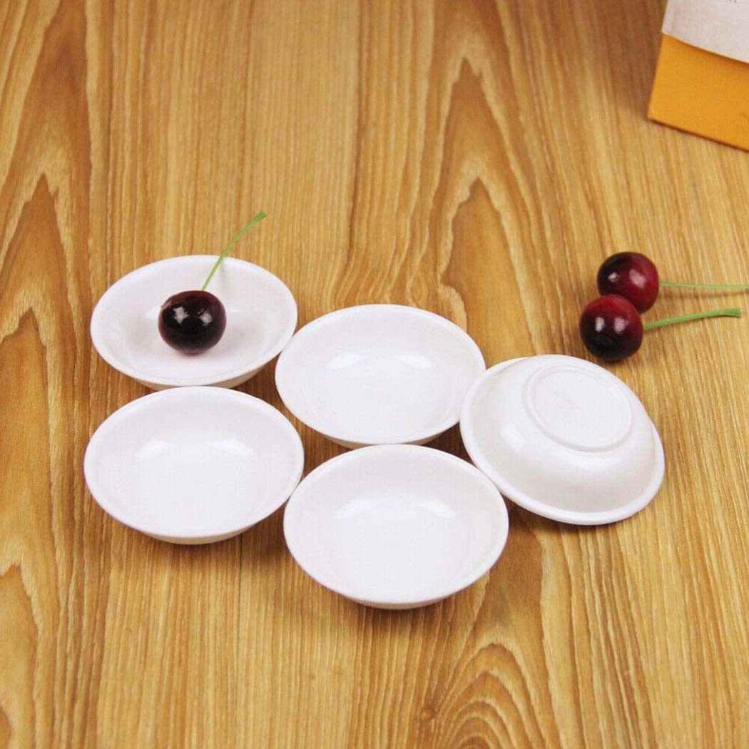 Sauce Dipping Cup - 5pcs 흰색 플라스틱 소스 요리 음식