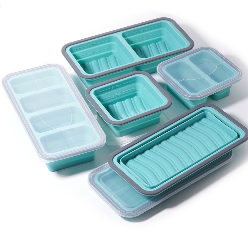 뚜껑이 있는 냉동 트레이 2개, 실리콘 냉동 몰드, 수 - Meal Prep Template 리뷰 및 가격